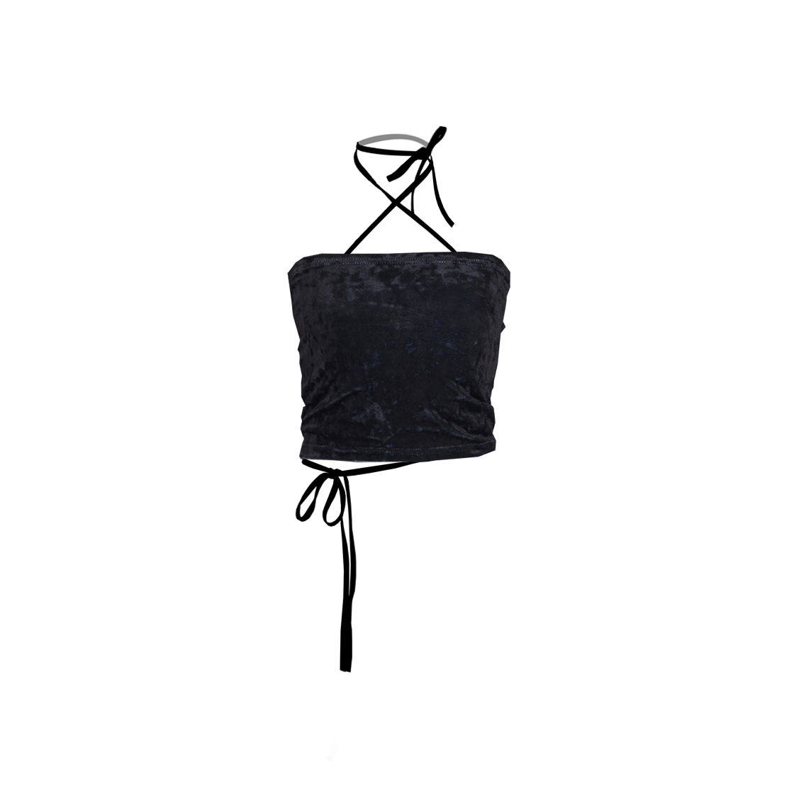 아쎄이 벨벳 스트링 튜브탑 블랙(Assay Velvet String Tubetop Black)