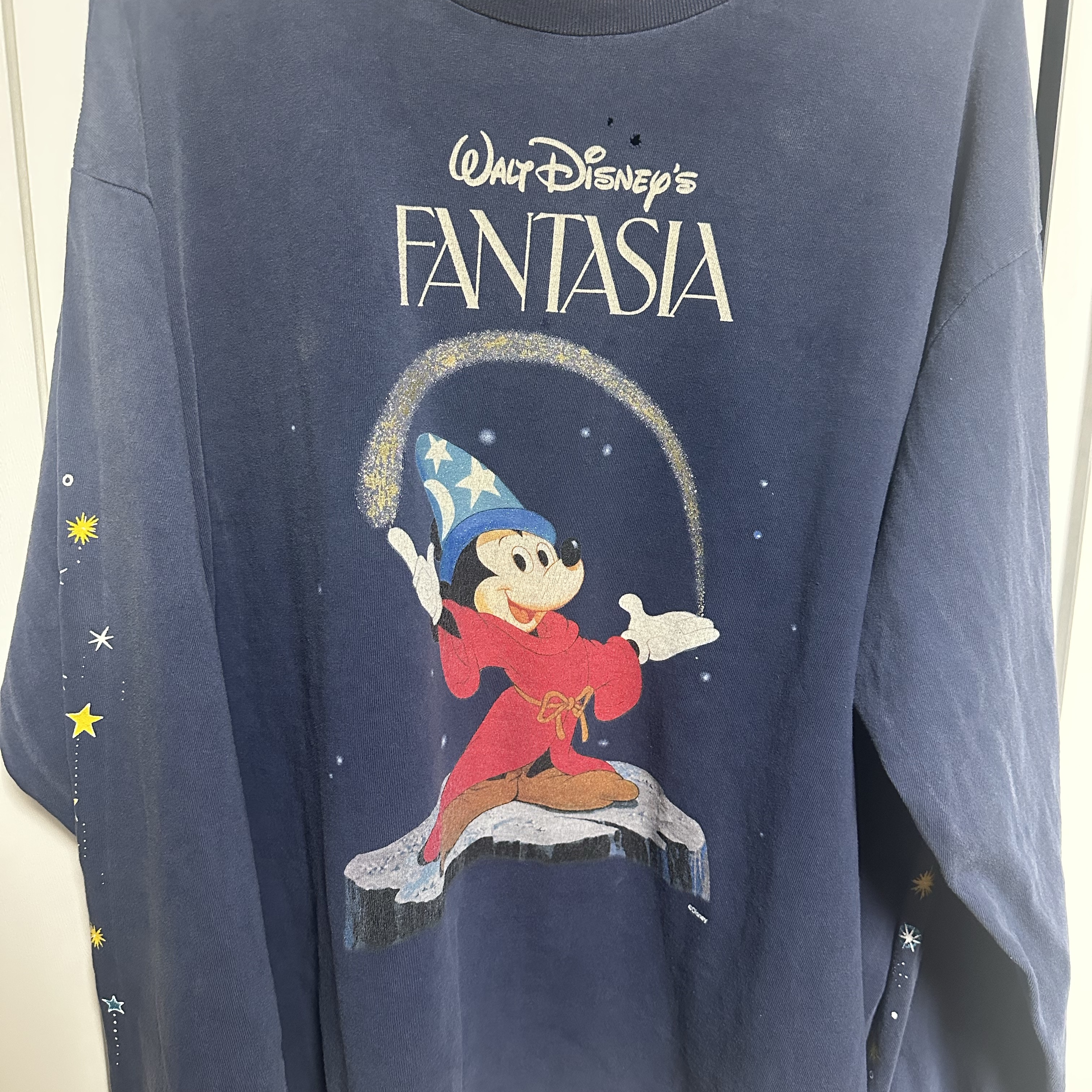 Saint Mxxxxxx x Disney Fantasia L/S T-Shirt Navy - 25SS 착용 스타일 - 2