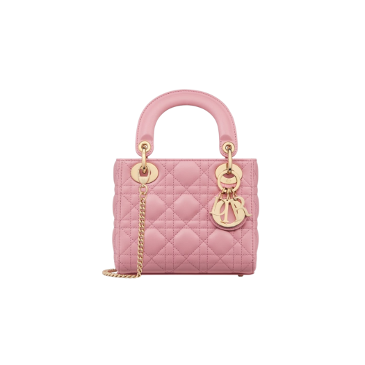 Dior Mini Lady Bag Mellocotton Pink Cannage Lambskin