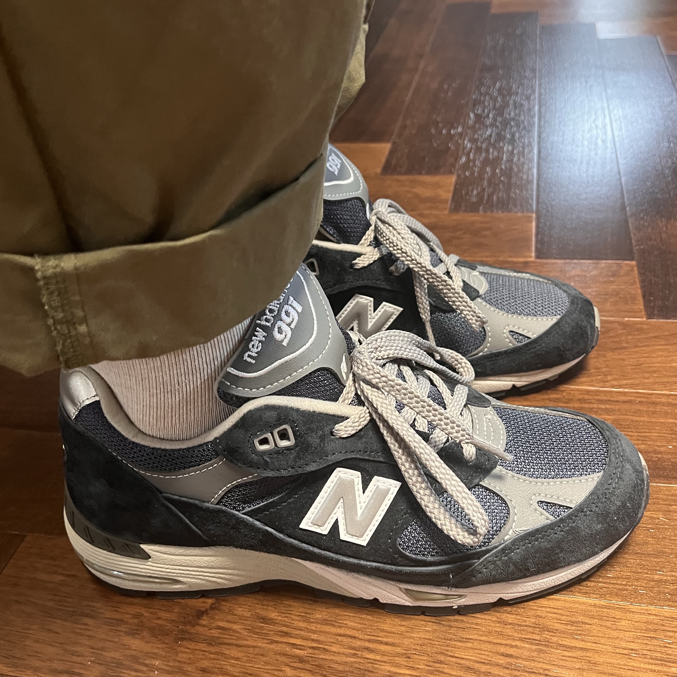 (W) New Balance 991 Made in UK Navy 착용 스타일