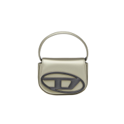 Diesel 1DR Xs Shoulder Bag in Metallic Matte Leather Grey