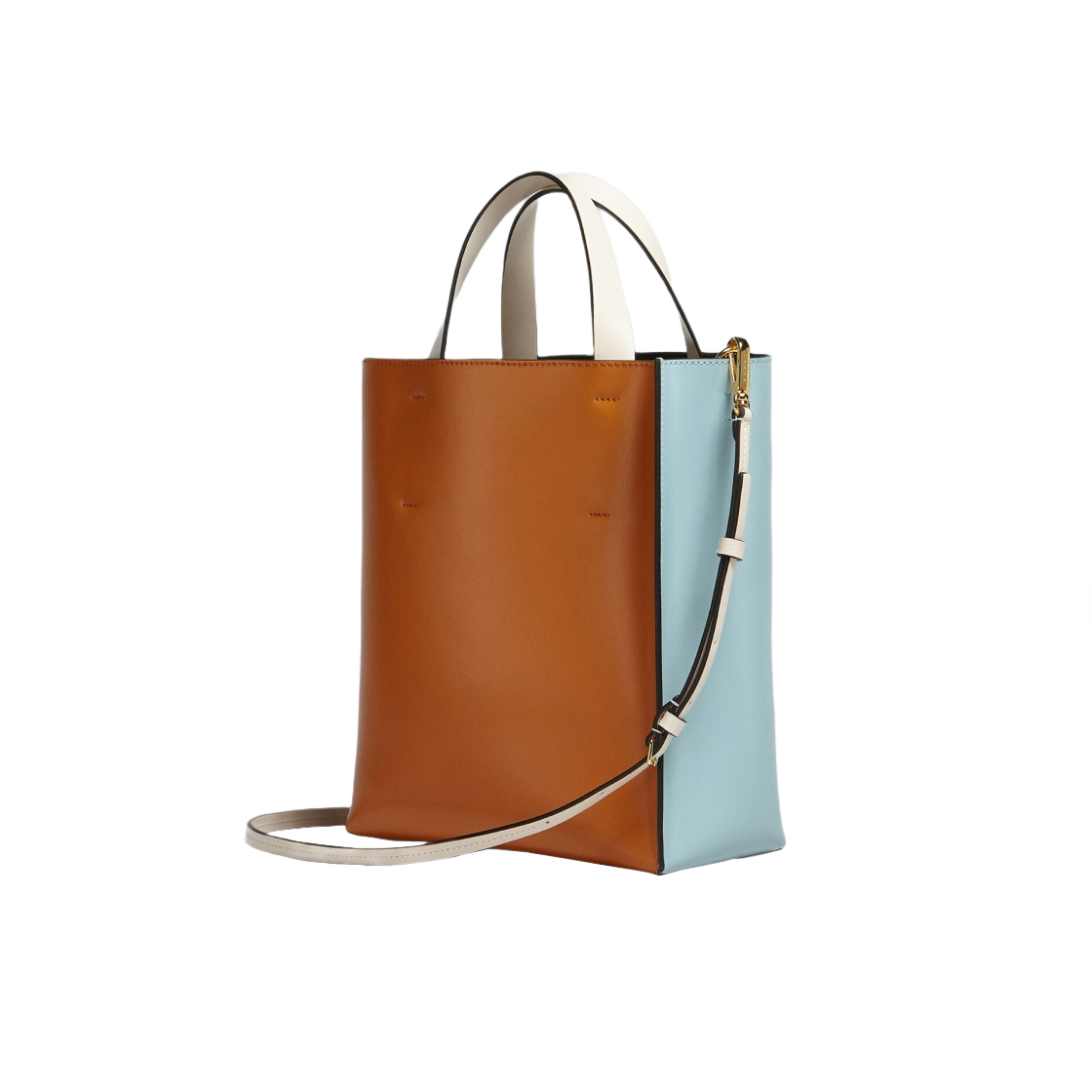 마르니 레더 뮤제오 소프트 스몰백 아쿠아마린 펌킨(Marni Museo Soft Small Bag in Leather Aquamarine Pumpkin) - 3