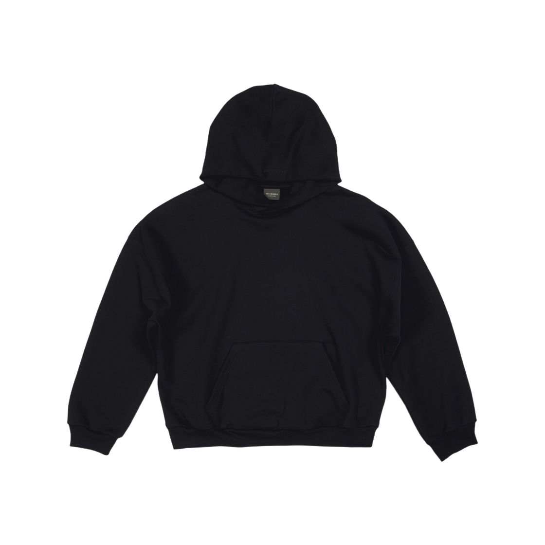 725565TNVL41000 Balenciaga Medium Fit Hoodie Black - 대표 이미지 #1
