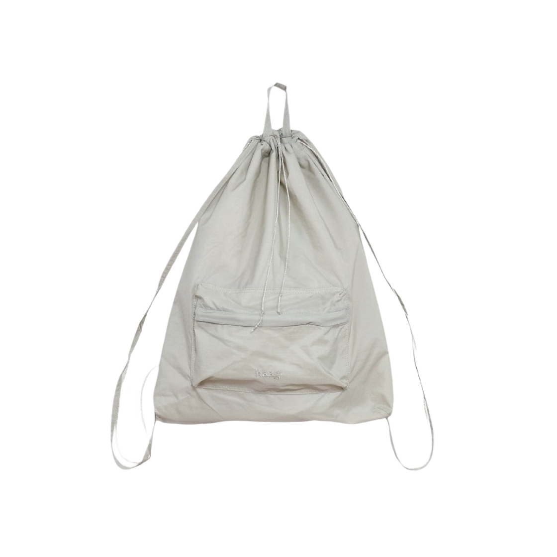 haag string backpack silver バックパック　シルバー Haag> a string backpack / black | cai