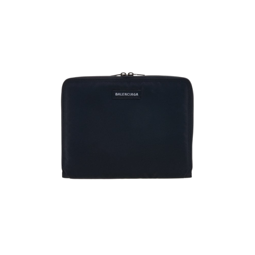 Balenciaga Logo Patch Clutch Black