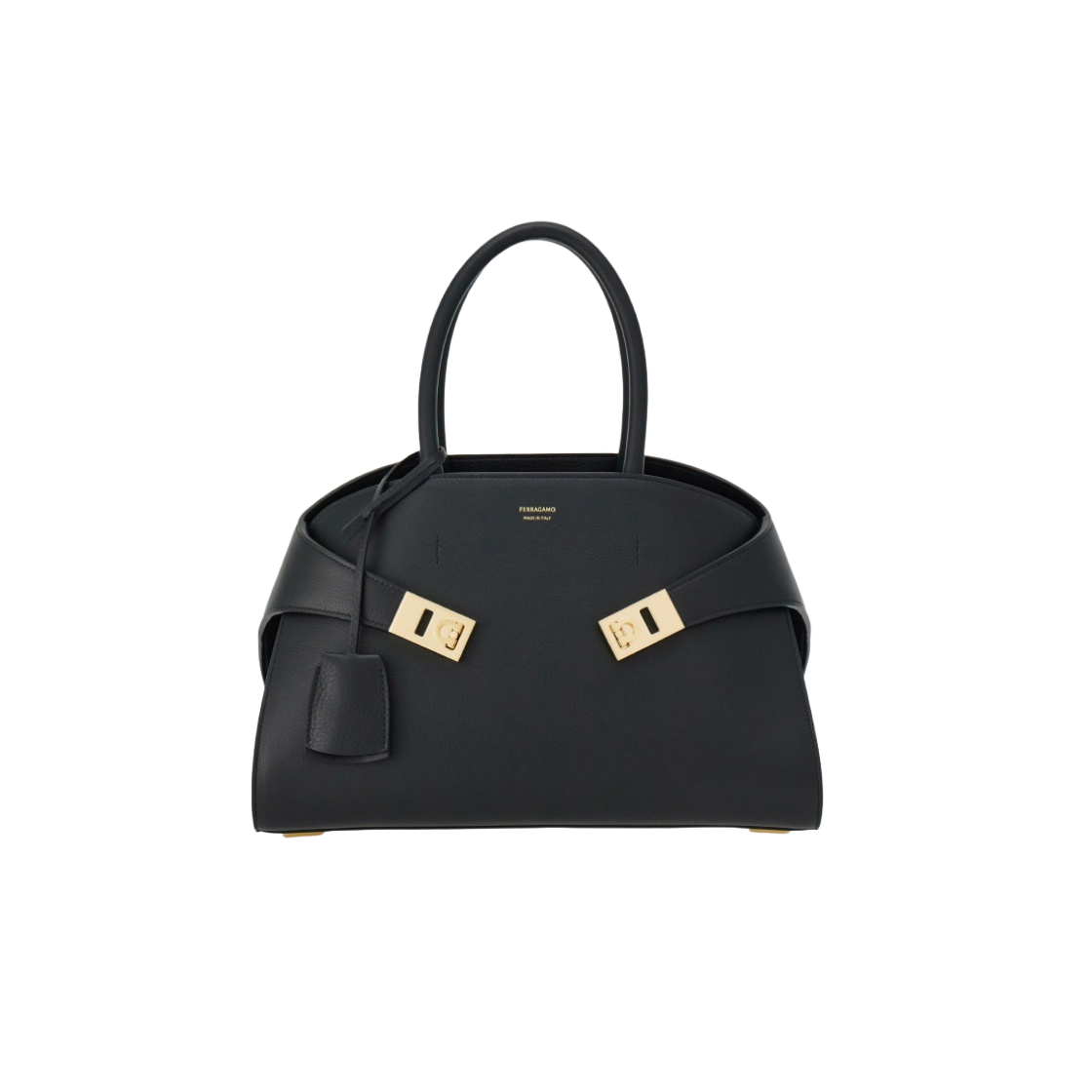 215608-766758 Ferragamo Small Hug Top Handle Bag Black
