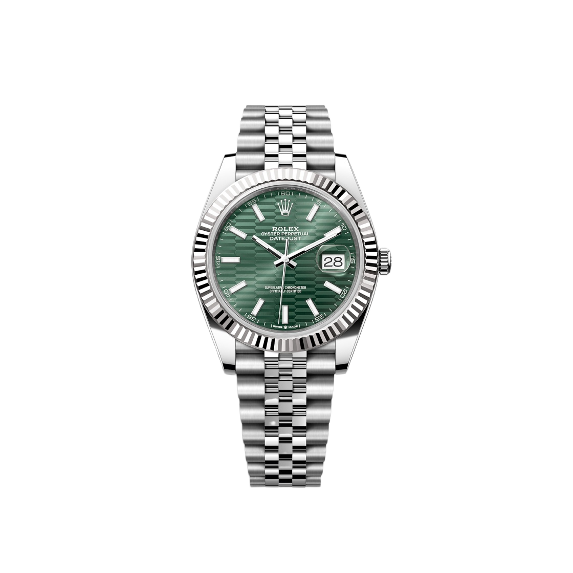 126334 Rolex Datejust 41mm 126334 Fluted Motif Mint Green Jubilee - 대표 이미지 #1