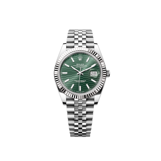 Rolex Datejust 41mm 126334 Fluted Motif Mint Green Jubilee