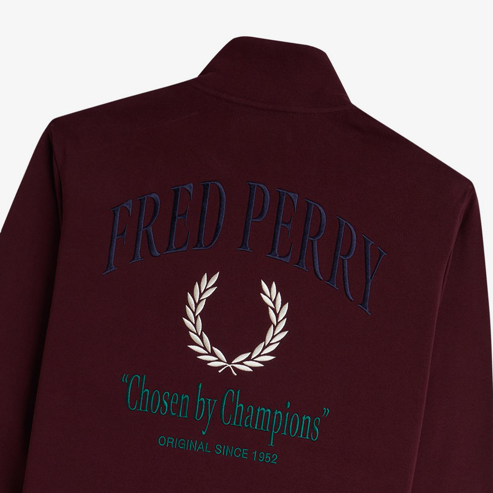 프레드페리 클럽하우스 엠브로이더드 챔피언 하프집 스웻셔츠 옥스블러드(Fred Perry Clubhouse Embroidered Champion Half Zip Sweatshirt Oxblood) - 6