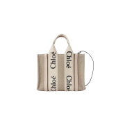 Chloe Woody Small Tote Bag Cement Pink