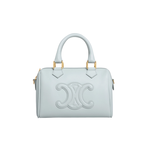 Celine Small Boston Cuir Triomphe in Smooth Calfskin Soft Blue