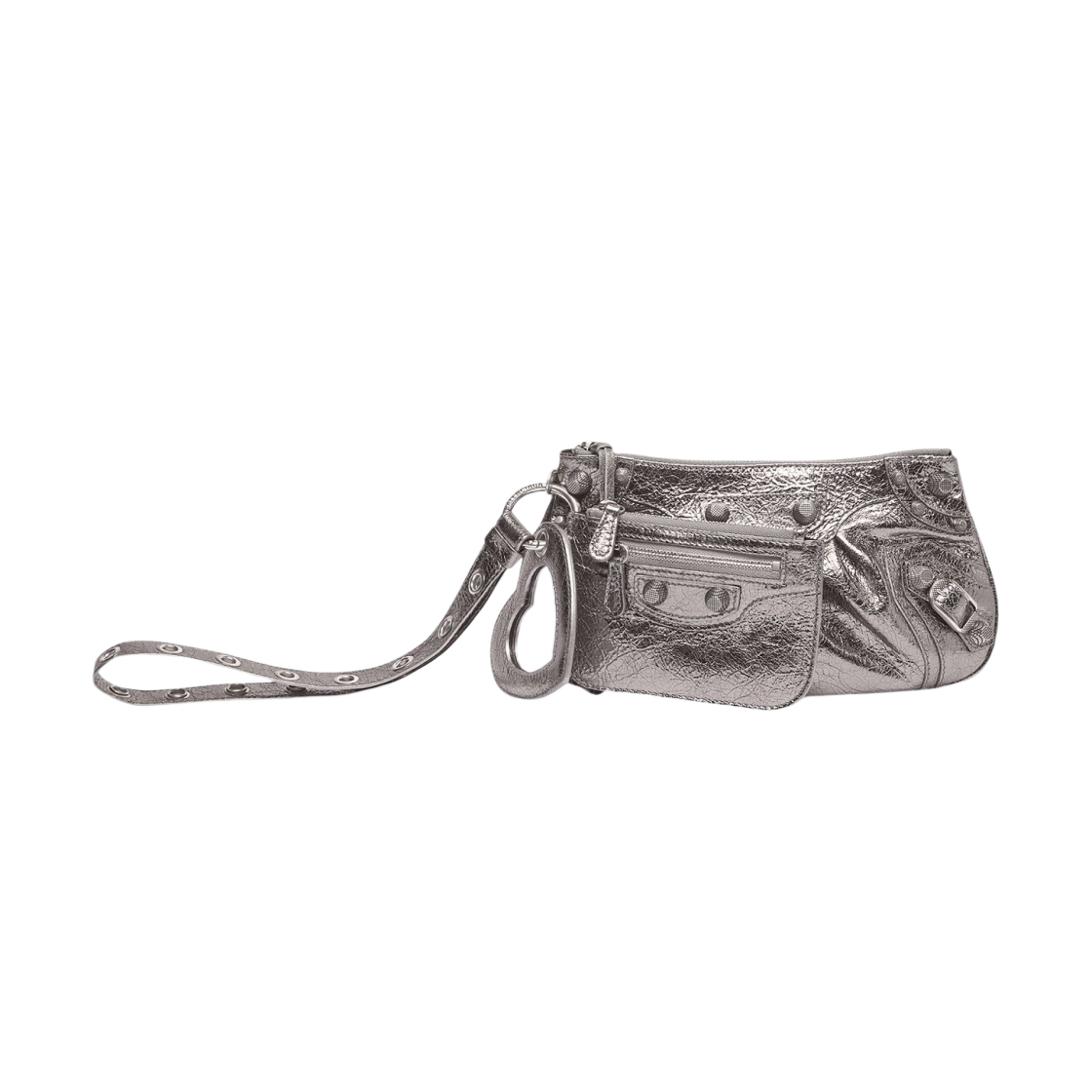 발렌시아가 르 카골 미니 멀티파우치 메탈라이즈드 실버(Balenciaga Le Cagole Mini Multipouch Metallized Silver) - 1