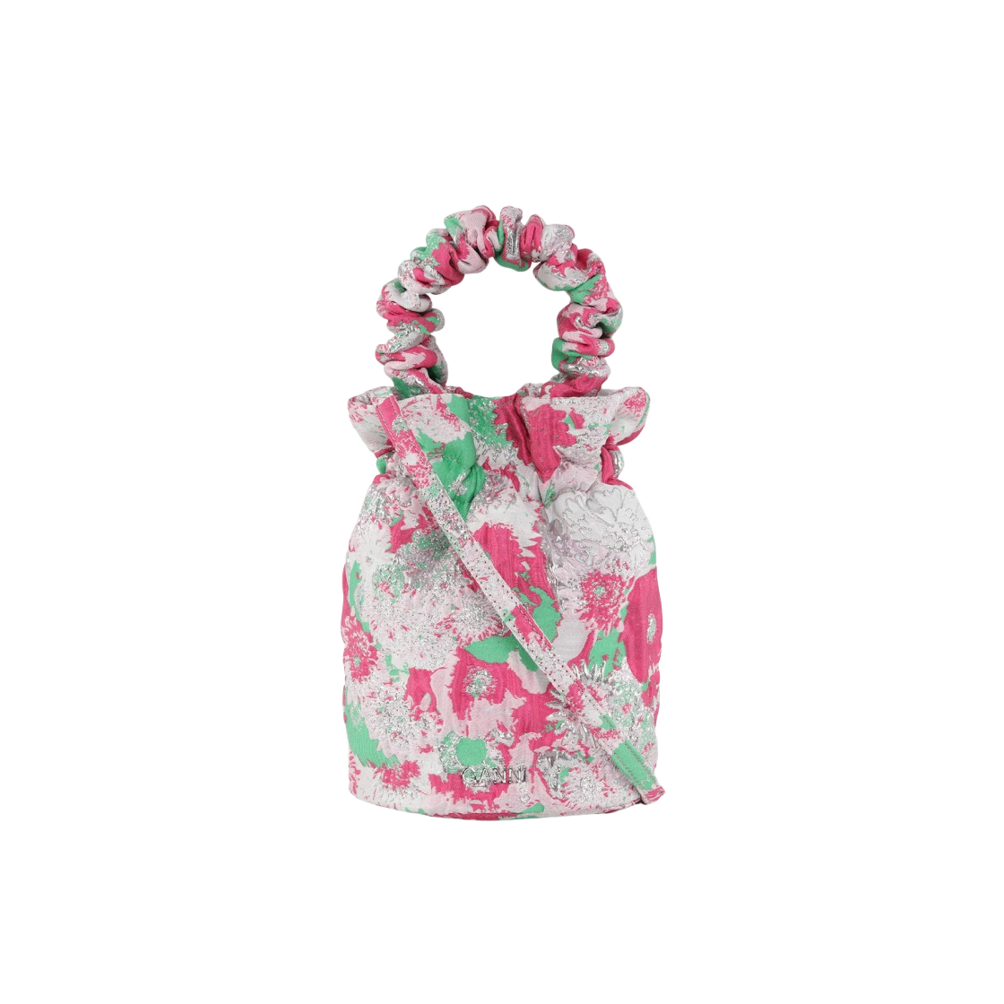 가니 3D 자카드 오케이션 탑 핸들백 슈가 플럼(Ganni 3D Jacquard Occasion Top Handle Bag Sugar Plum) - 1