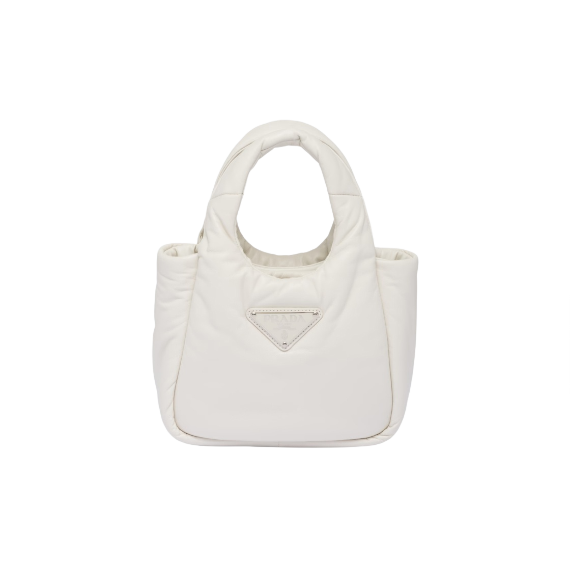 프라다 스몰 패딩 프라다 소프트 나파 레더 백 화이트