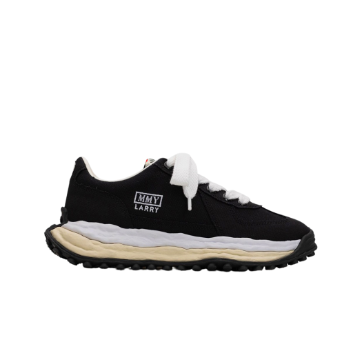 A14FW704-BLACK Maison Mihara Yasuhiro Larry OG Sole Canvas Low-top Sneakers Black