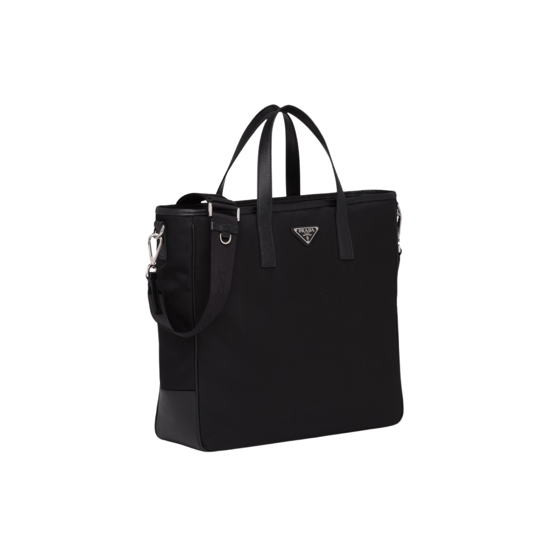 2VG064-2DMH-F0002 Prada Re-Nylon and Saffiano Leather Tote Bag Black - #2