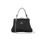 Vivienne Westwood Granny Frame Purse Vegan Bio Leather Saffiano Black