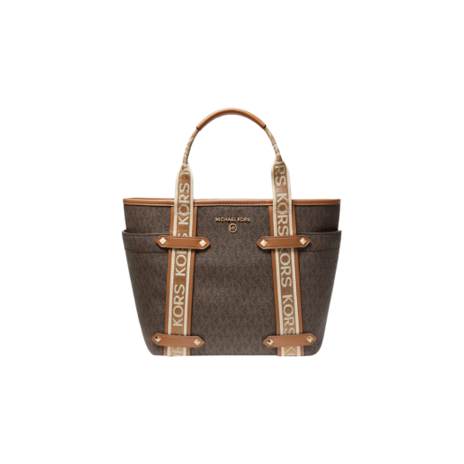 Michael Kors Maeve Small Logo Tote Bag Brown Acorn