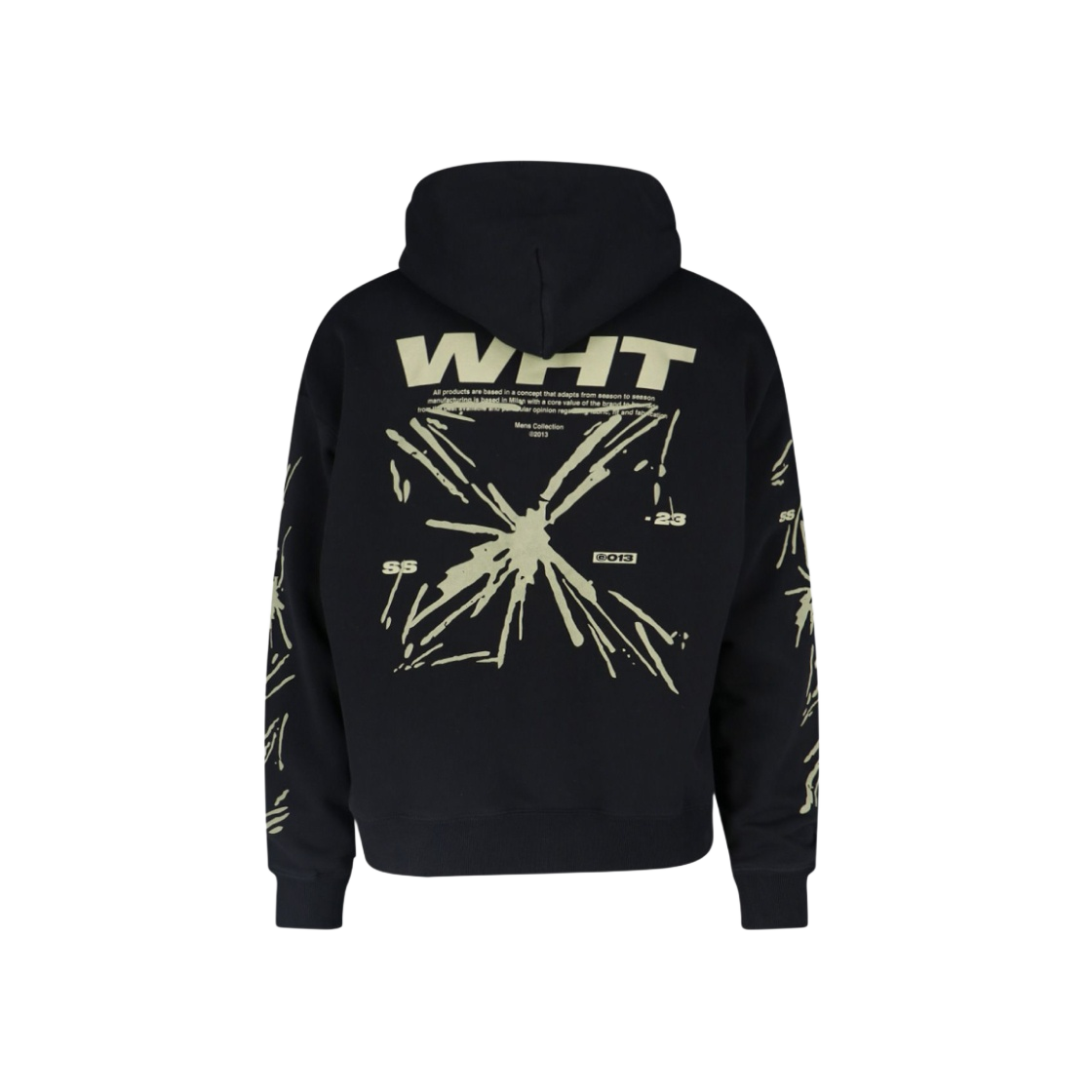OMBB085S23FLE0021017 Off-White Splash Arrow Skate Hoodie Black Beige - #2