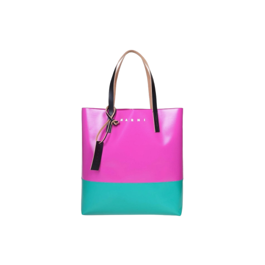 Marni North/South Shopping Bag Pink Green