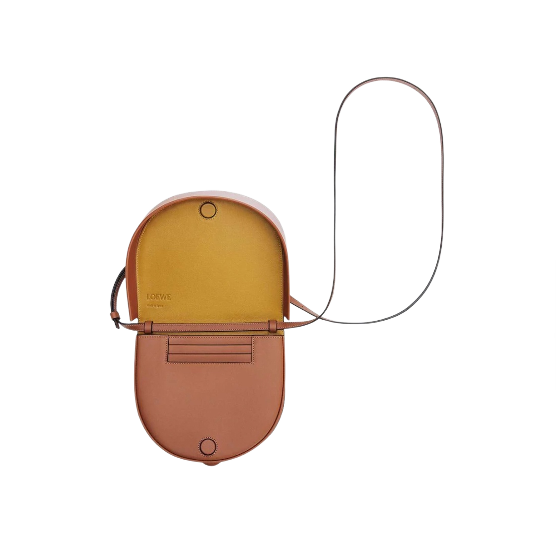 C661T14X09-7658 Loewe Small Heel Pouch in Soft Calfskin Tan Ochre - #3