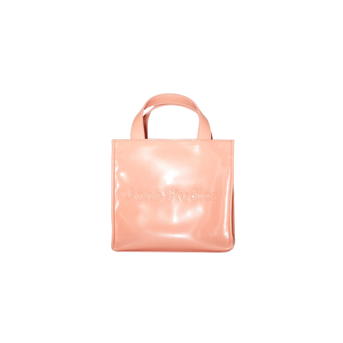 C10159-AD2 Acne Studios Logo Mini Shoulder Tote Bag Salmon Pink