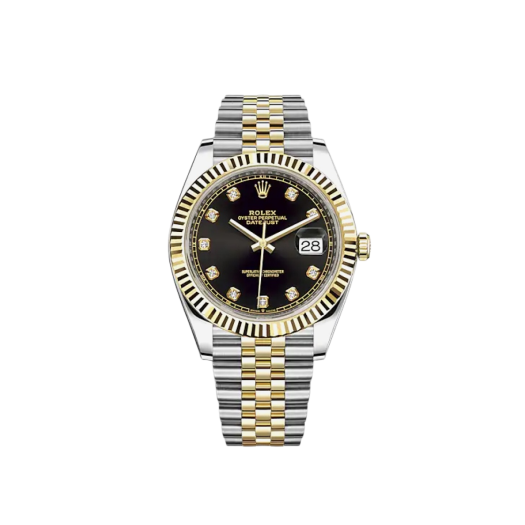Rolex Datejust 41mm 126333 Bright Black Diamond-Set Jubilee