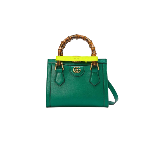 Gucci Diana Mini Tote Bag Green Leather