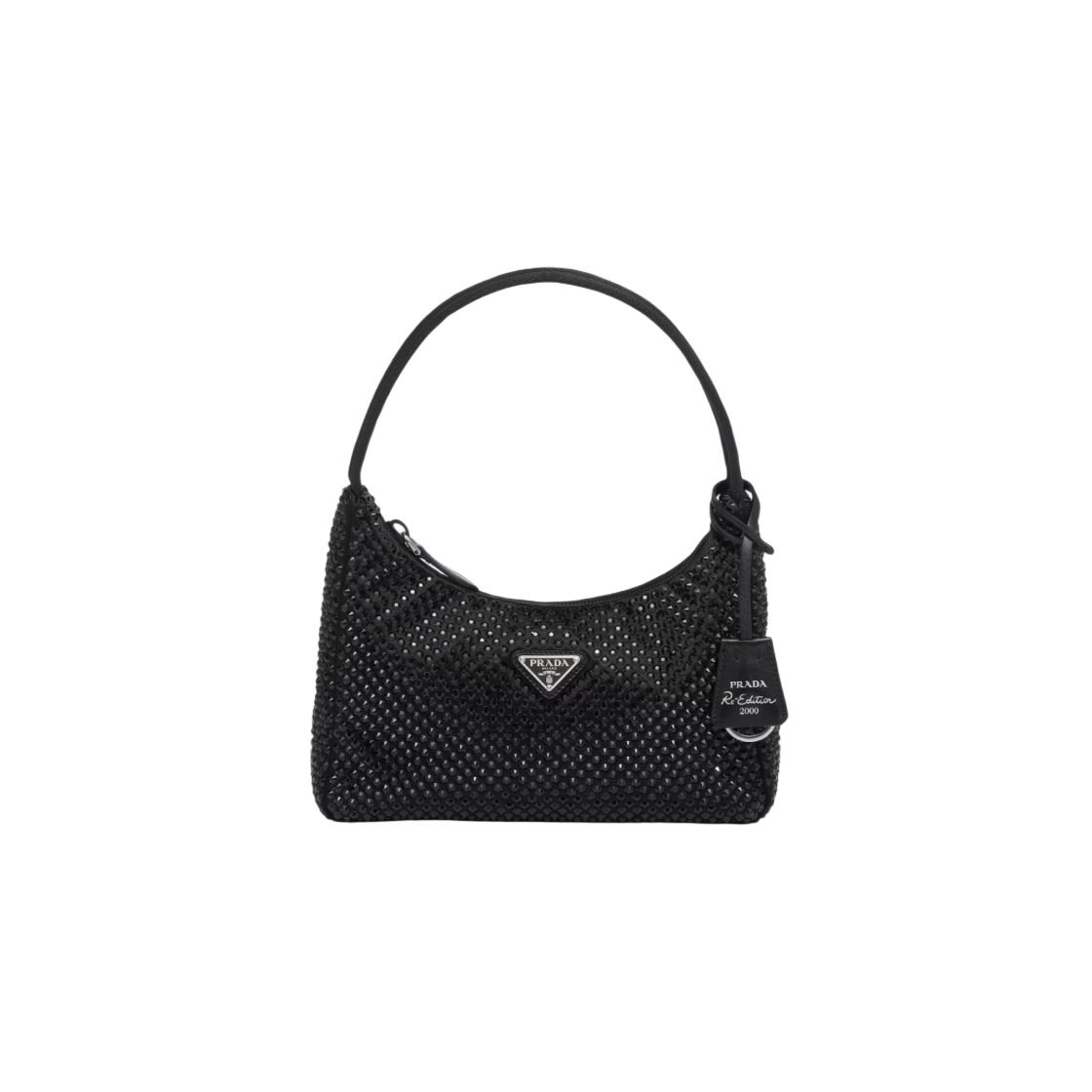 1BC515-2AWL-F0002 Prada Crystals Satin Mini Bag Black