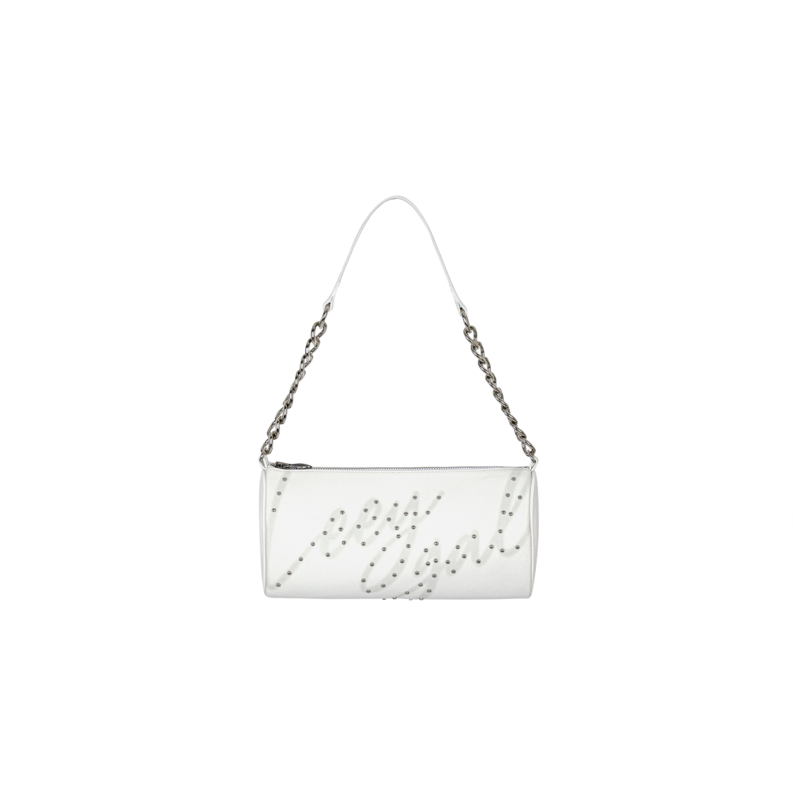 (W) 엘이이와이 엘이이와이베트 스프레이 실린더 미니백 화이트((W) Leey Rivet Spray Cylinder Mini Bag White)