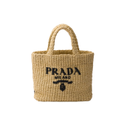 Prada Small Crochet Tote Bag Natural