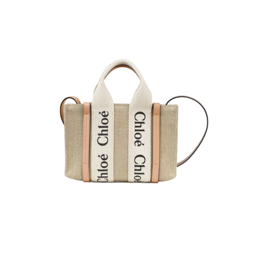 Chloe Woody Mini Tote Bag White Beige