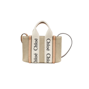 Chloe Woody Mini Tote Bag White Beige