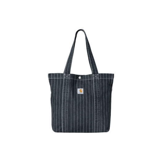 Carhartt WIP Orlean Stripe Tote Bag Black White Stone Washed