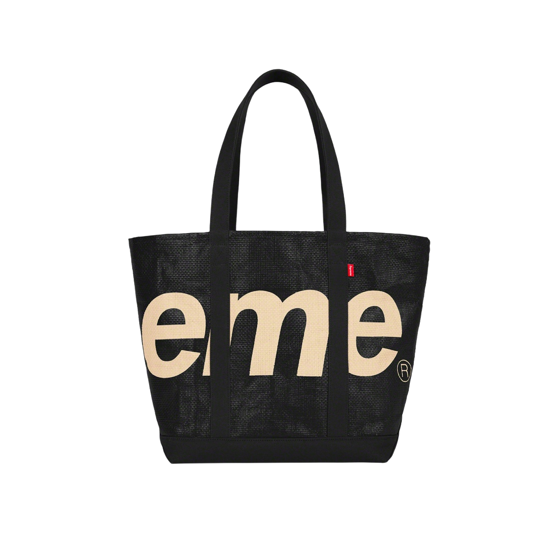 SUPREME Raffia Tote Bag トートバッグ 黒/ベージュ Supreme 20ss raffia tote bag シュプリーム ラフィア トート