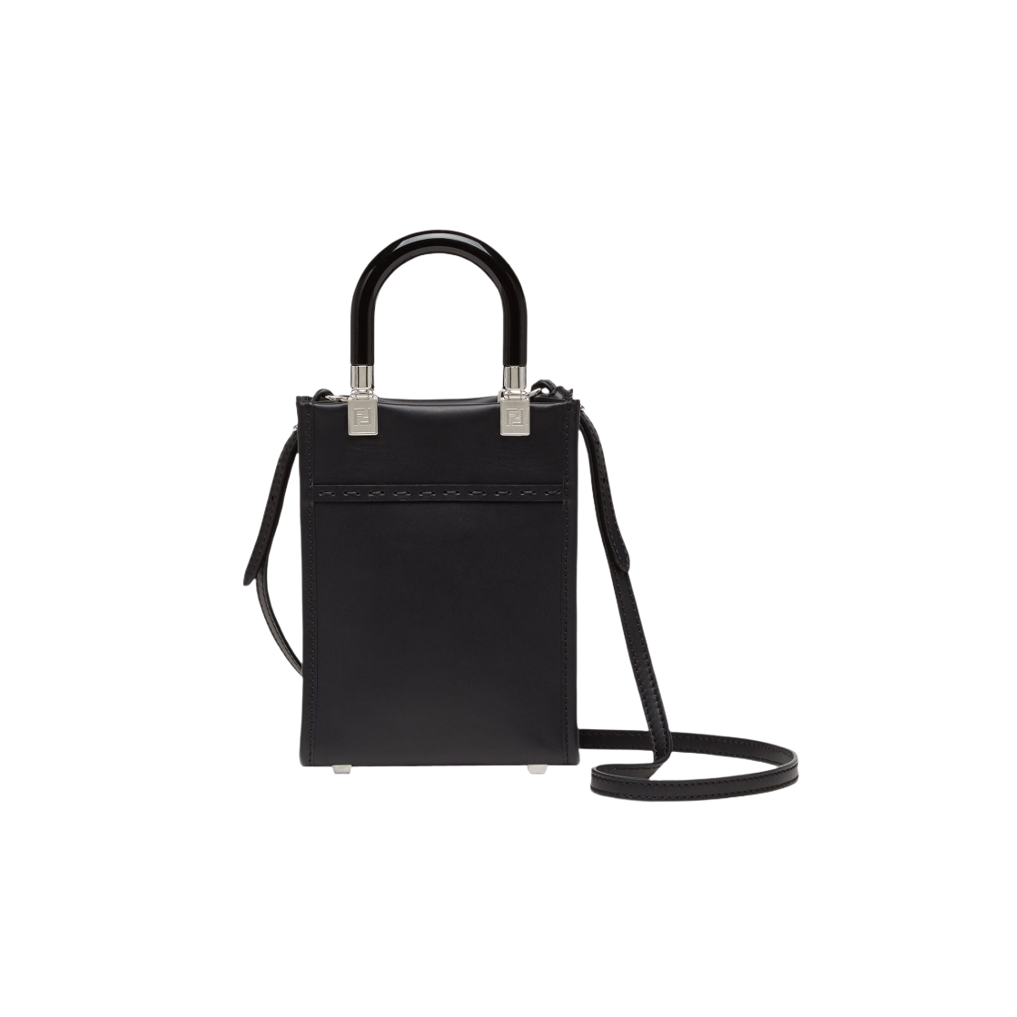 펜디 선샤인 미니 레더 쇼퍼백 블랙(Fendi Sunshine Mini Leather Shopper Bag Black) - 3