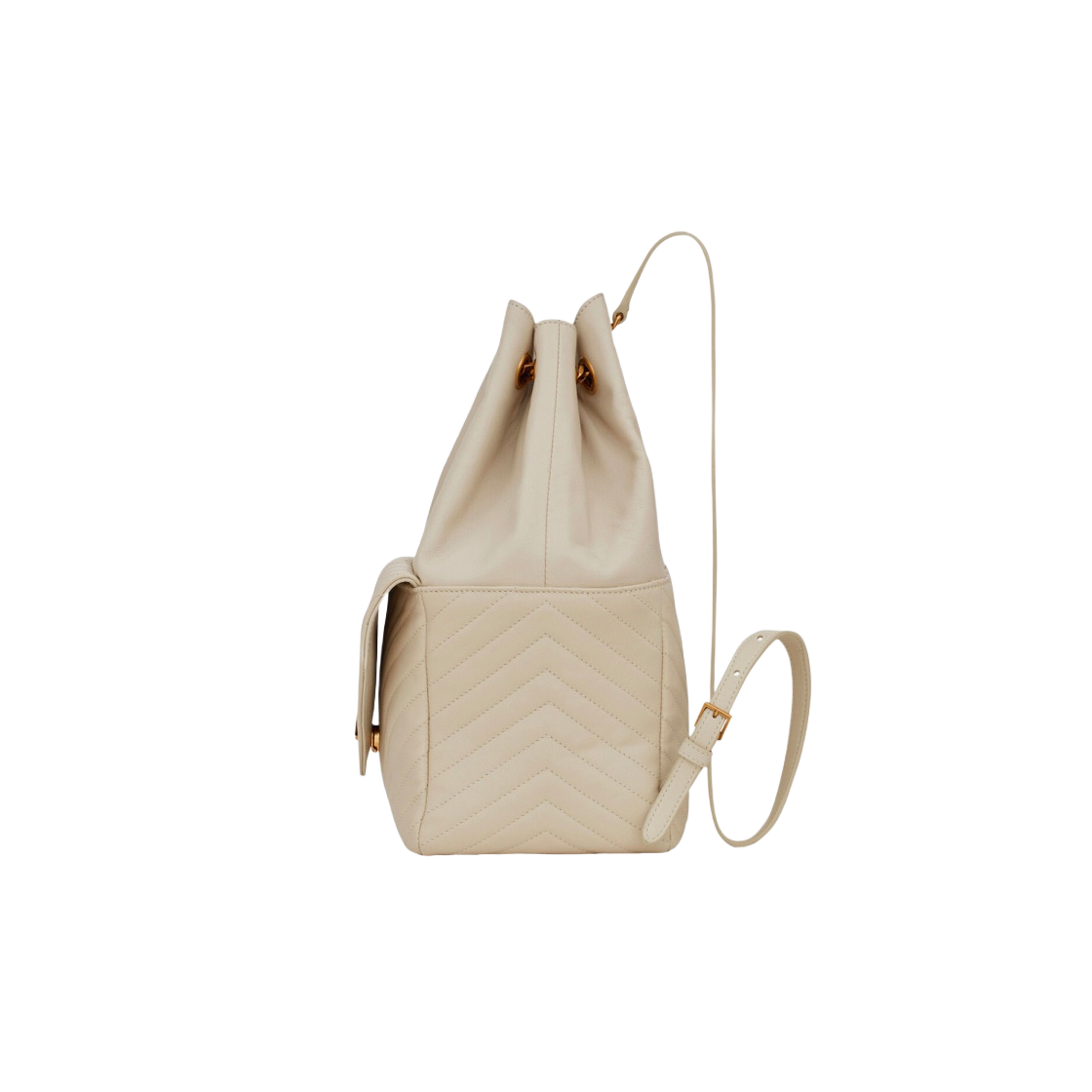 생로랑 램스킨 조 모노그램 백팩 블랑 빈티지(Saint Laurent Joe Monogram Backpack in Lambskin Blanc Vintage) - 3