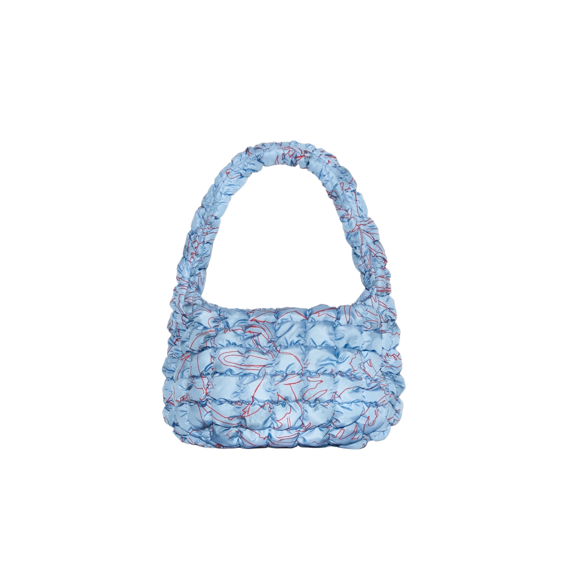 코스 퀼티드 미니백 라이트 블루