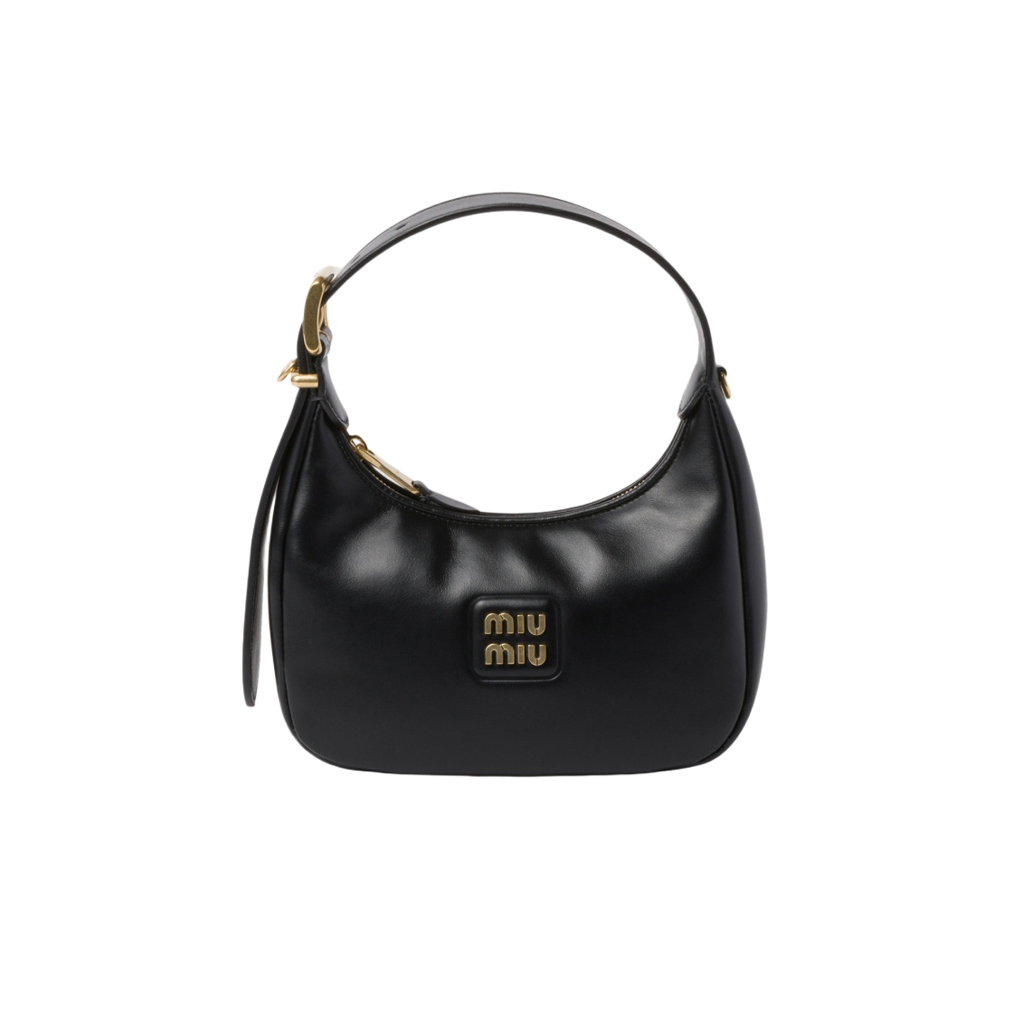 미우 미우 레더 호보백 블랙(Miu Miu Leather Hobo Bag Black) - 1