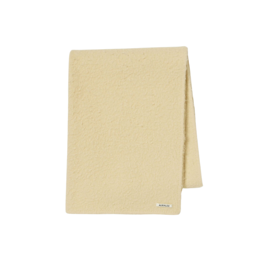 Auralee Brushed Alpaca Wool Melton Regular Stole Light Beige - 23AW