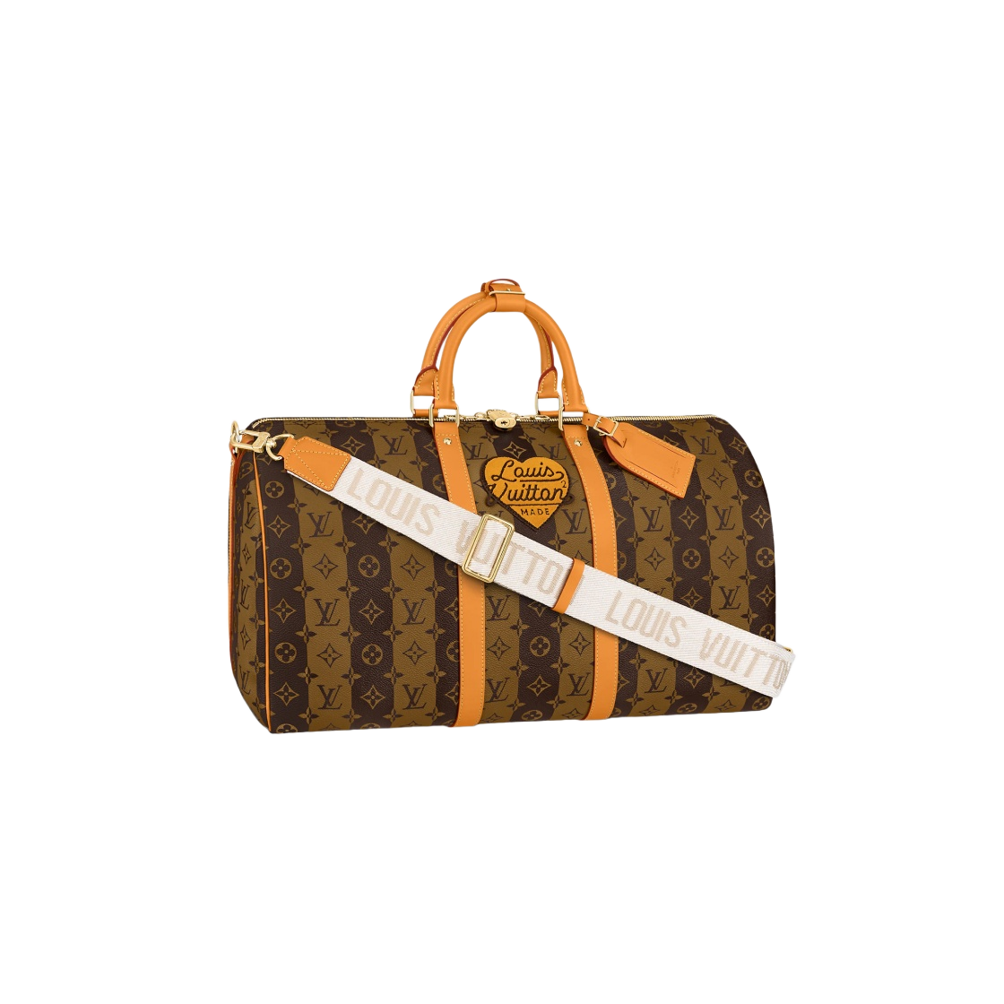 M45967 Louis Vuitton x Nigo Keepall Bandouliere 50 Monogram Stripe Brown - #2