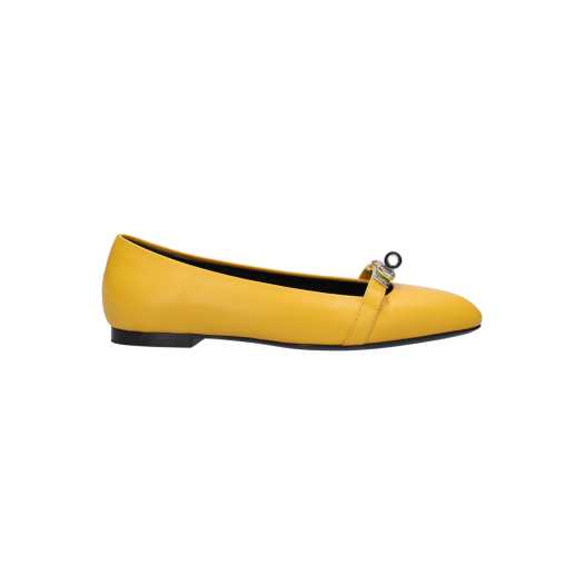 H202102Z_01 Hermes Bilbao Ballerina Flat Shoes Yellow