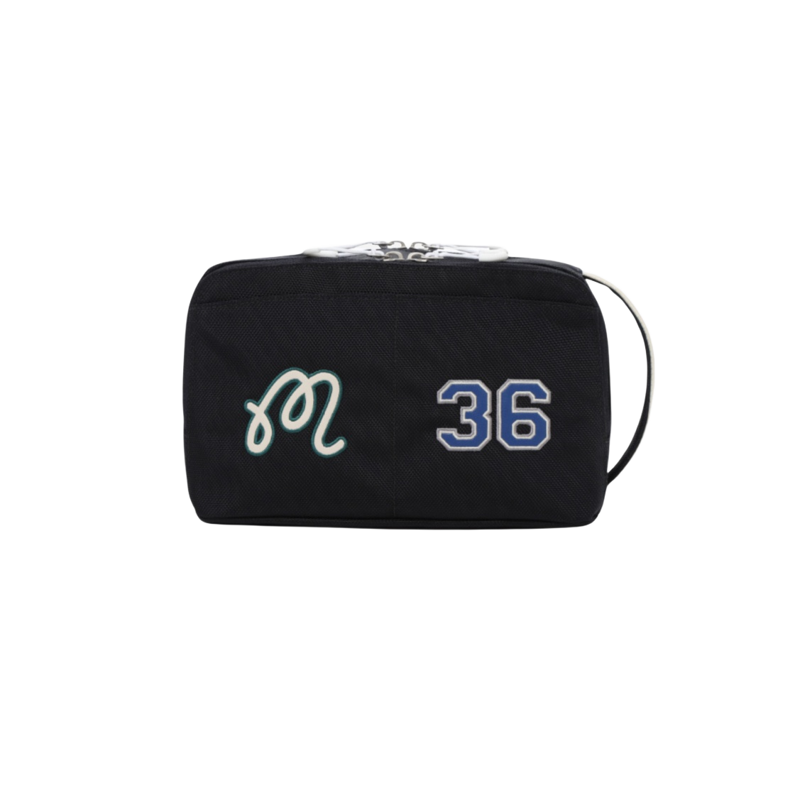 - Malbon Golf Logo Patch Pouch Navy - #3