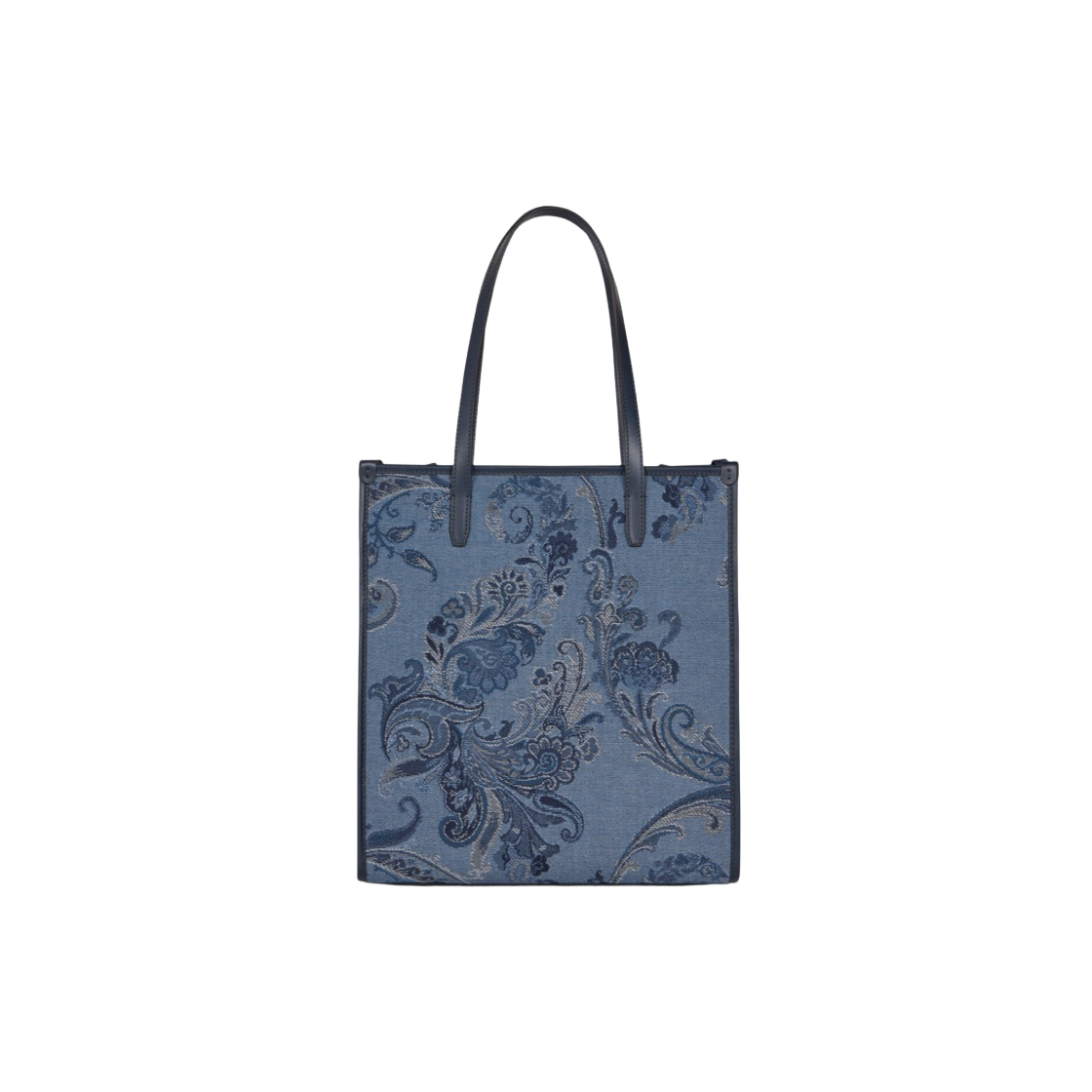 에트로 미디움 데님 자카드 러브 트로터 백 멀티컬러 블루