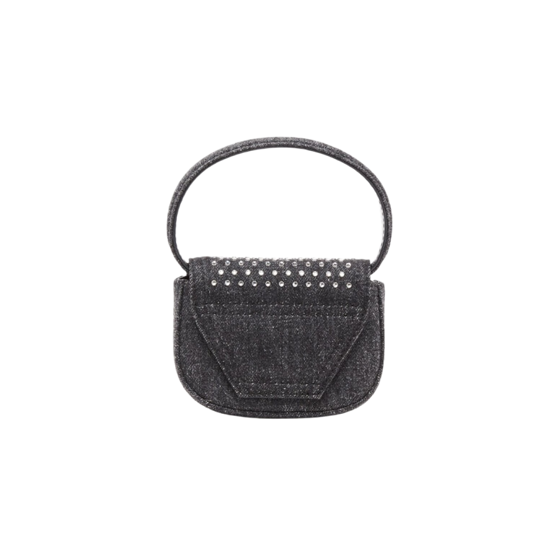 디젤 1DR XS 데님 크리스탈 아이코닉 미니백 블랙(Diesel 1DR XS Iconic Mini Bag in Denim and Crystals Black) - 2