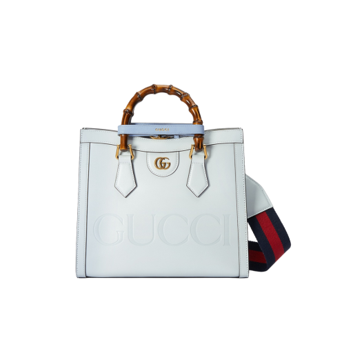 Gucci Diana Small Tote Bag Pale Blue Leather