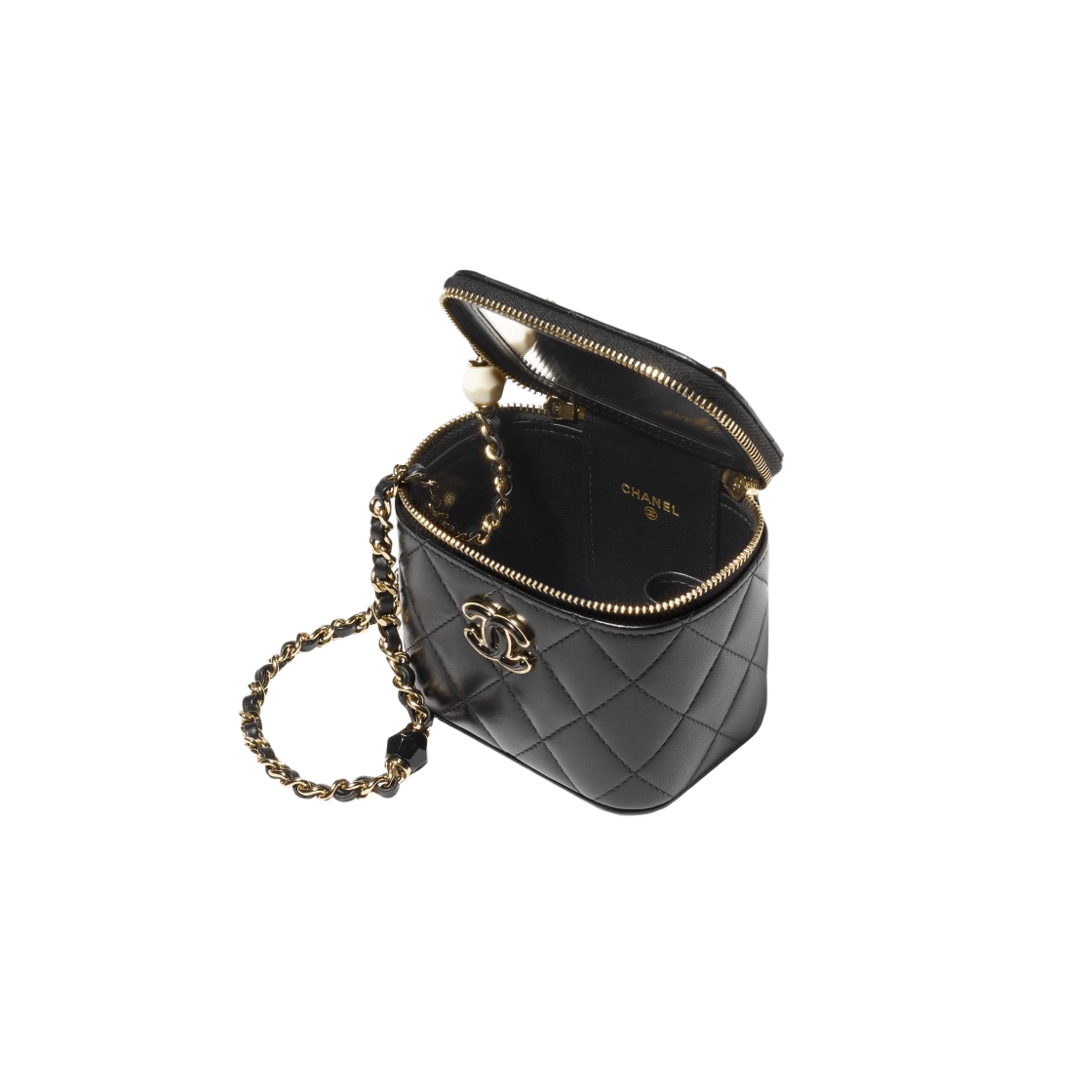 AP3230-B10183-94305 Chanel Clutch with Chain Lambskin Resin & Gold Black - #3