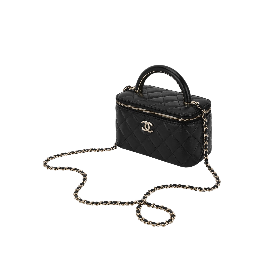 AP2846-B08461-94305 Chanel Vanity With Chain Lambskin & Gold Black - #3