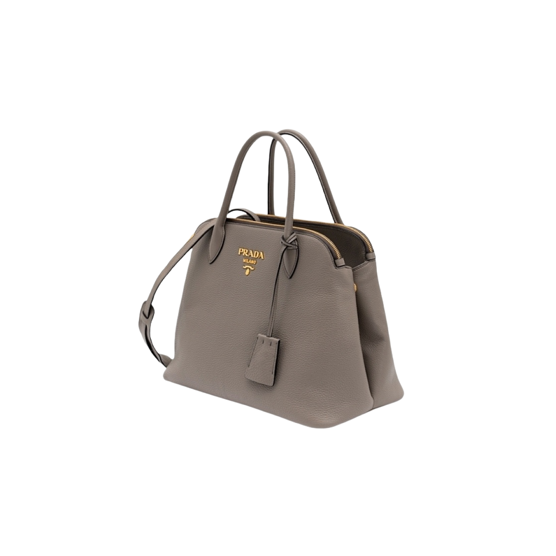프라다 다이노 레더 핸드백 클레이 그레이(Prada Daino Leather Handbag Clay Grey) - 2