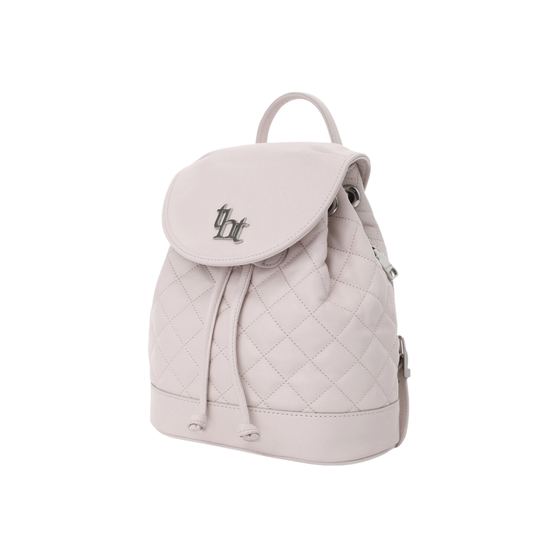- Threetimes Acorn Quilted Backpack Pink - #2